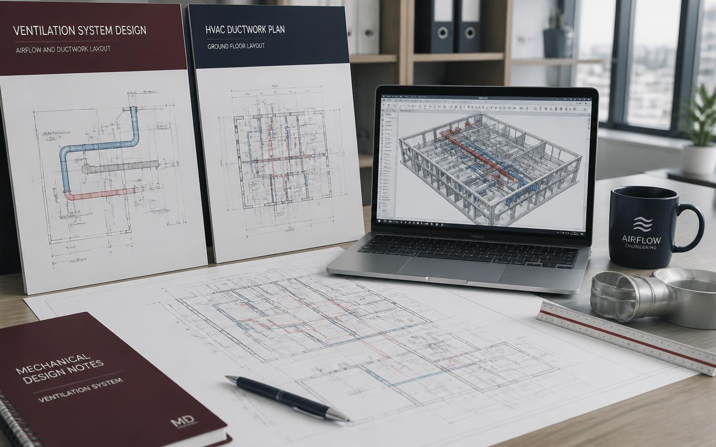 Ventilatsiooni projekteerimine ja skeemid laual